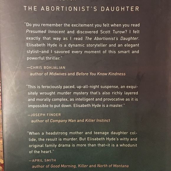 2/$18 Elisabeth Hyde The Abortionist’s Daughter Mystery Novel - Picture 4 of 7